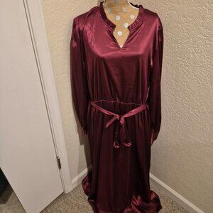 NWOT Sweet Salt Simple Burgundy Satin Dress